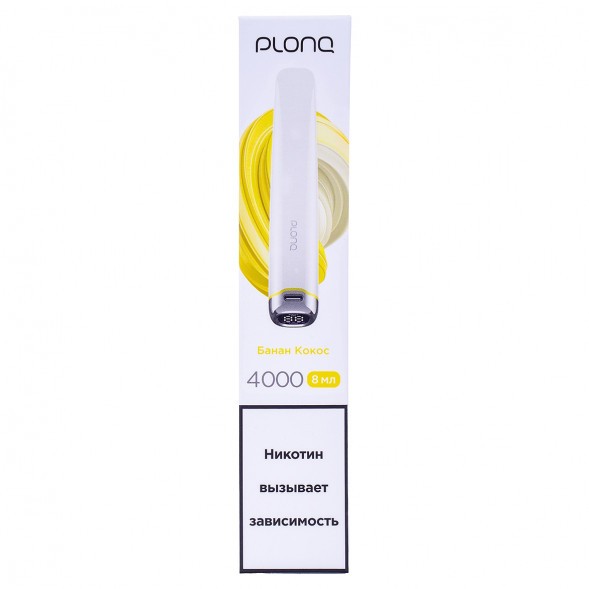 PLONQ PLUS PRO - Банан Кокос (Banana Coconut, 4000 затяжек) купить в Волгограде