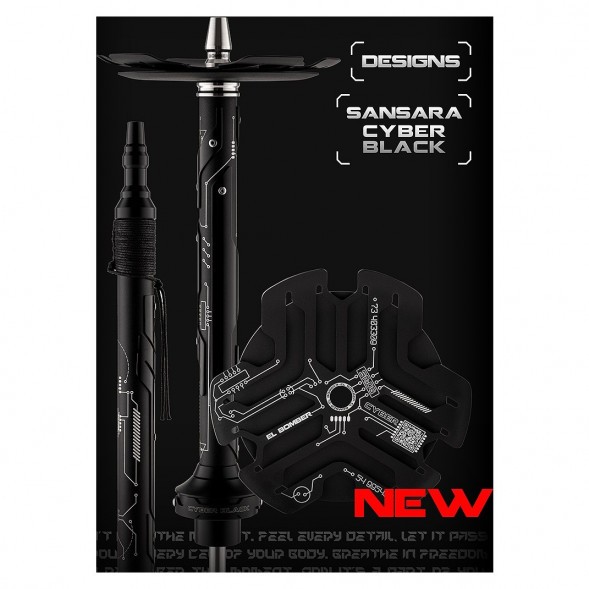 Кальян El Bomber - Sansara Cyber Black (Линейка &quot;Designs&quot;, Без Колбы) купить в Волгограде