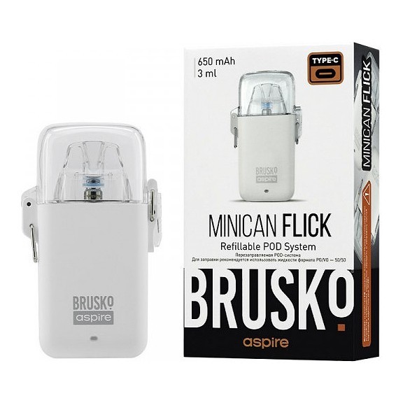 Электронная сигарета Brusko - Minican Flick (Белый) купить в Волгограде