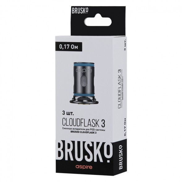 Испарители для Brusko Cloudflask 3 (0.17 Ом, 3 шт.) купить в Волгограде