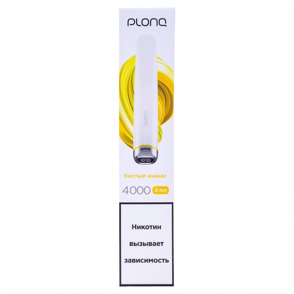 PLONQ PLUS PRO - Кислый Ананас (Sour Pineapple, 4000 затяжек) купить в Волгограде