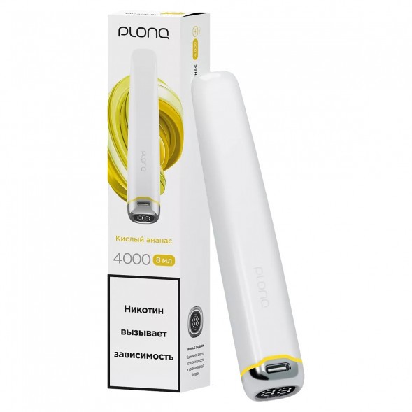 PLONQ PLUS PRO - Кислый Ананас (Sour Pineapple, 4000 затяжек) купить в Волгограде