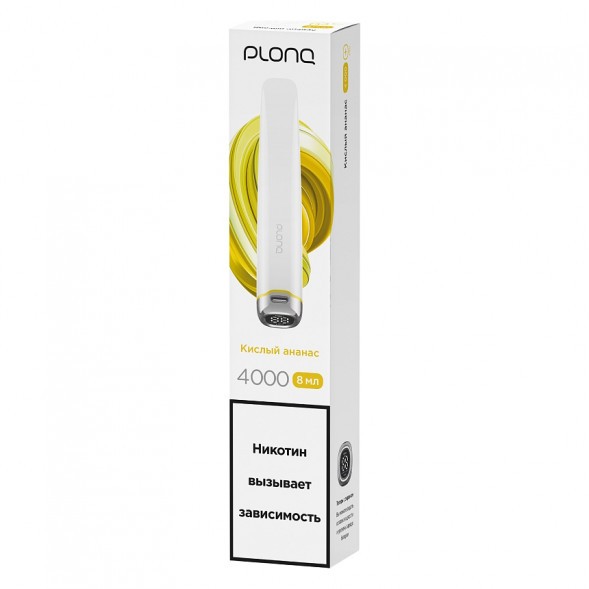 PLONQ PLUS PRO - Кислый Ананас (Sour Pineapple, 4000 затяжек) купить в Волгограде