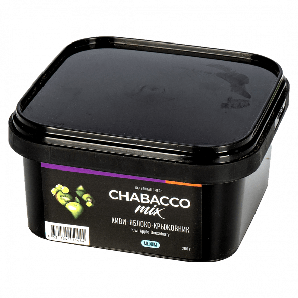 Смесь Chabacco MIX MEDIUM - Kiwi Apple Gooseberry (Киви Яблоко Крыжовник, 200 грамм) купить в Волгограде