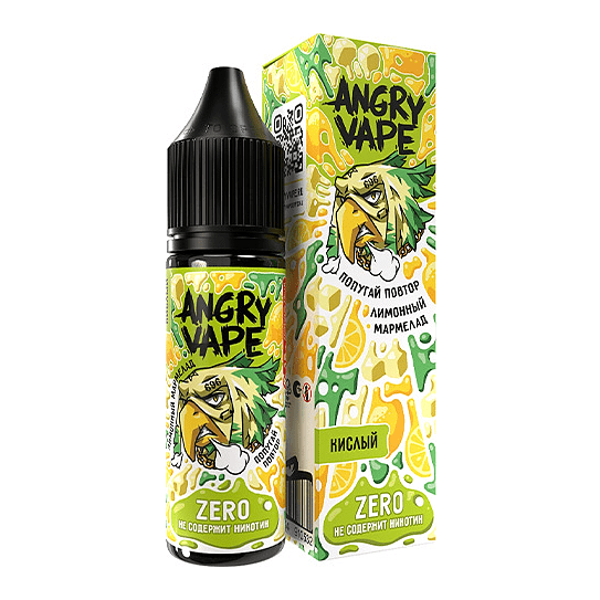 Жидкость Angry Vape Zero - Попугай Повтор (Лимонный Мармелад, 30 мл, без никотина) купить в Волгограде