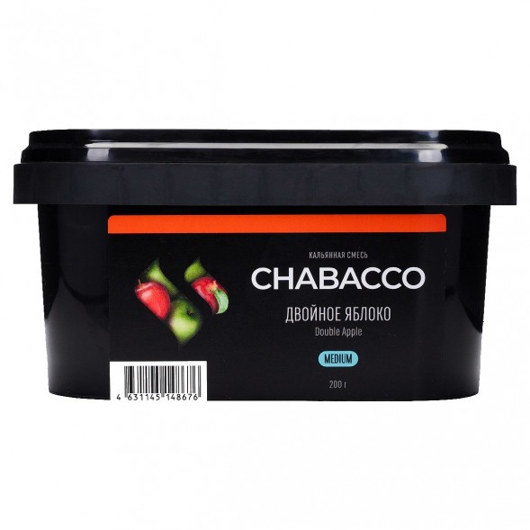 Смесь Chabacco MEDIUM - Double Apple (Двойное Яблоко, 200 грамм) купить в Волгограде