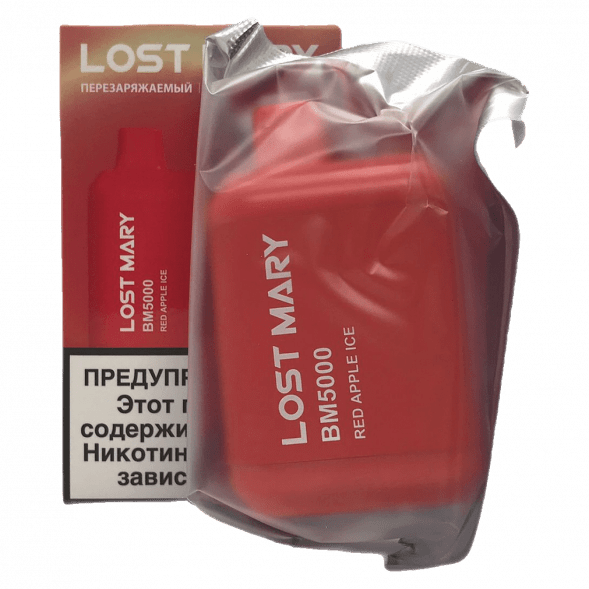 LOST MARY BM - Красный Яблочный Лёд (Red Apple Ice, 5000 затяжек) купить в Волгограде